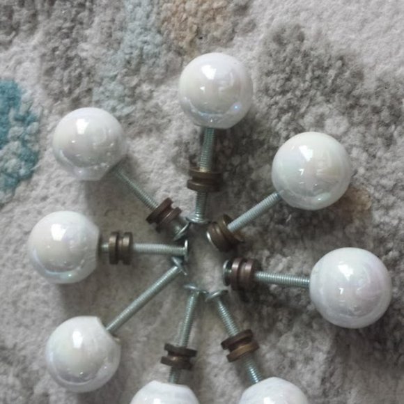 CERAMIC Drawer Knobs Pulls Set 8 VTG - Picture 3 of 6